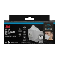 3M Andningsskydd<ANDNINGSSKYDD 9322+ FFP2, VENTIL 5ST