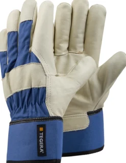 TEGERA ARBETSHANDSKE 106 BASIC 8 VIT/BLÅ ALLROUND Sale