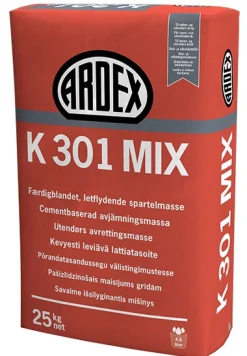 ARDEX Avjämningsmassa<AVJÄMNINGSMASSA K301MIX 25KG LAGRINGSTID 12MÅN