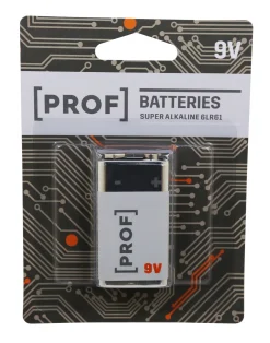 PROF BATTERI 6LR61 9V 1 ST New
