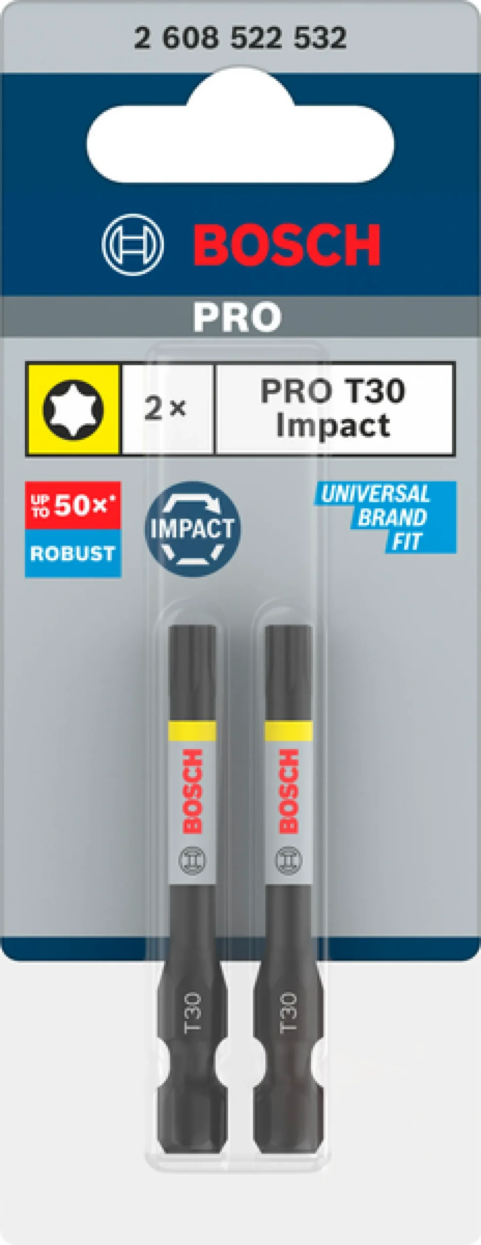 BOSCH BITS IMPACT T30 55MM 2ST Hot