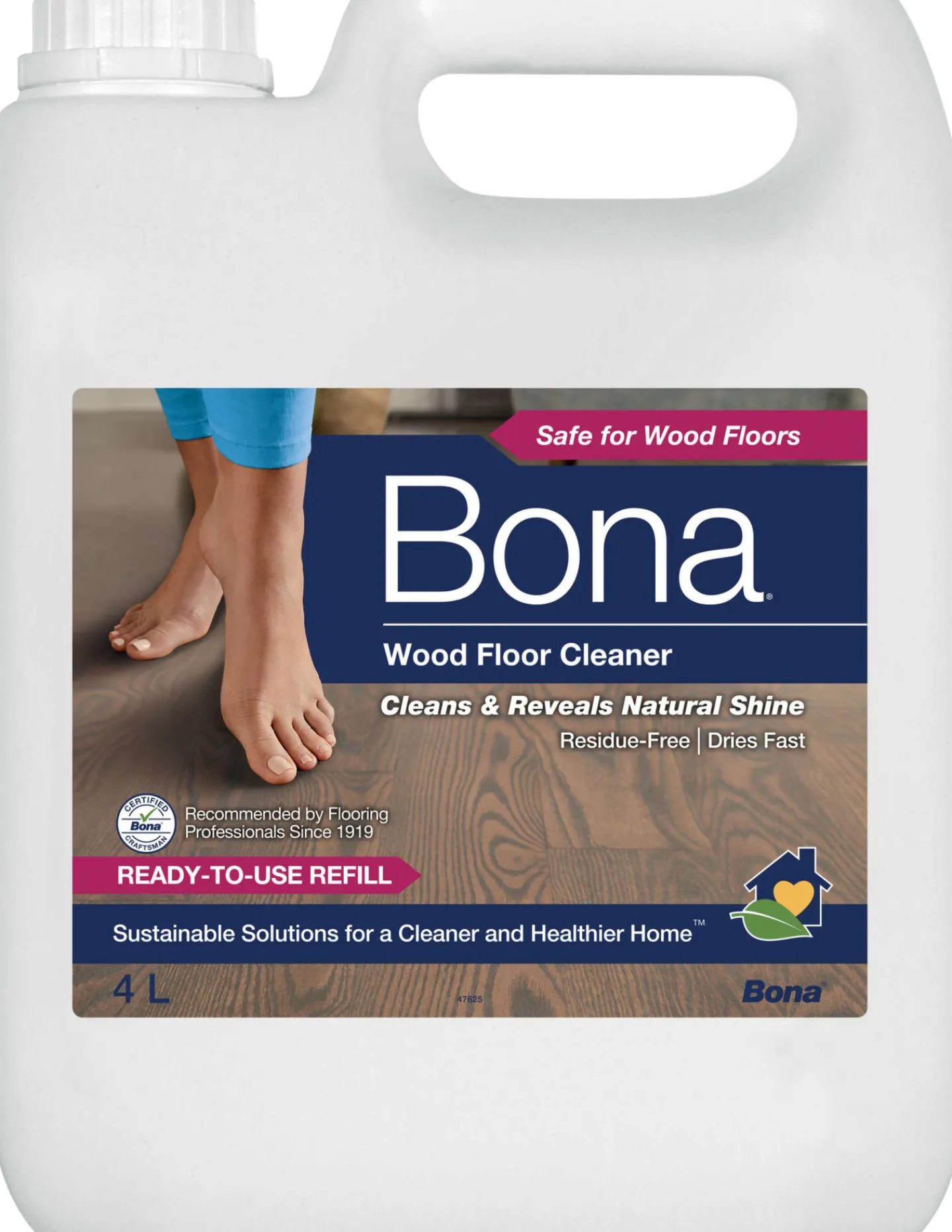 BONA FLOOR CLEANER 4L REFILL FÖR TRÄ OCH PARKETTGOLV New