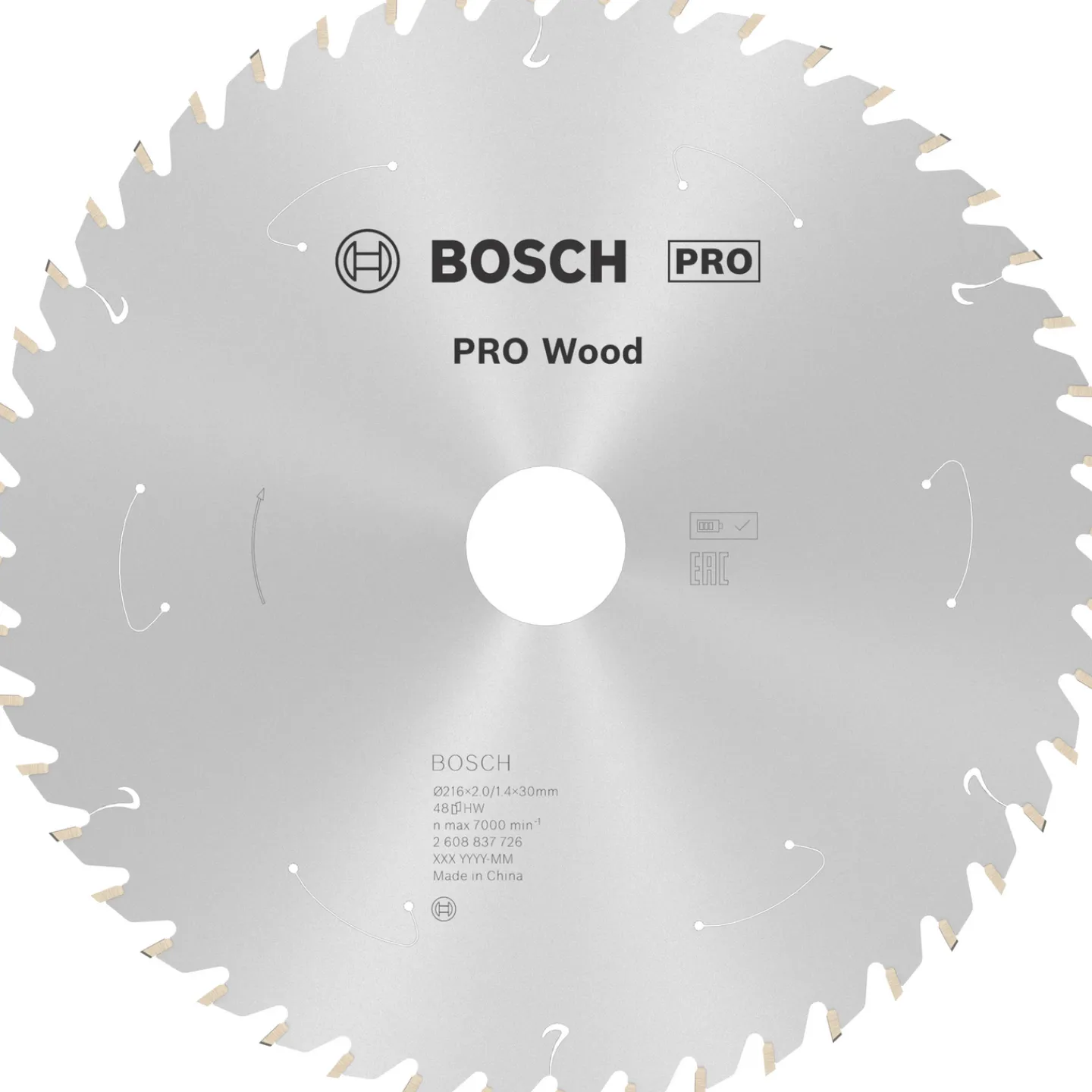 BOSCH CIRKELSÅGKLINGA ACCU STD TRÄ, 216X30X48T Outlet