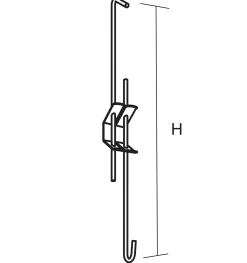ECOPHON CONNECT PENDEL 330-600MM, 330X30MM GALV 3765 100ST/FRP Hot