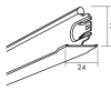 ECOPHON Undertak<CONNECT TVÄRPROFIL 1,2M VIT VIT 01 T24 8102 36ST/FRP