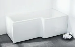SVEDBERGS Badkar<DUSCHBADKAR TORNE VIT HÖGER FRONT 160X70/85X60CM
