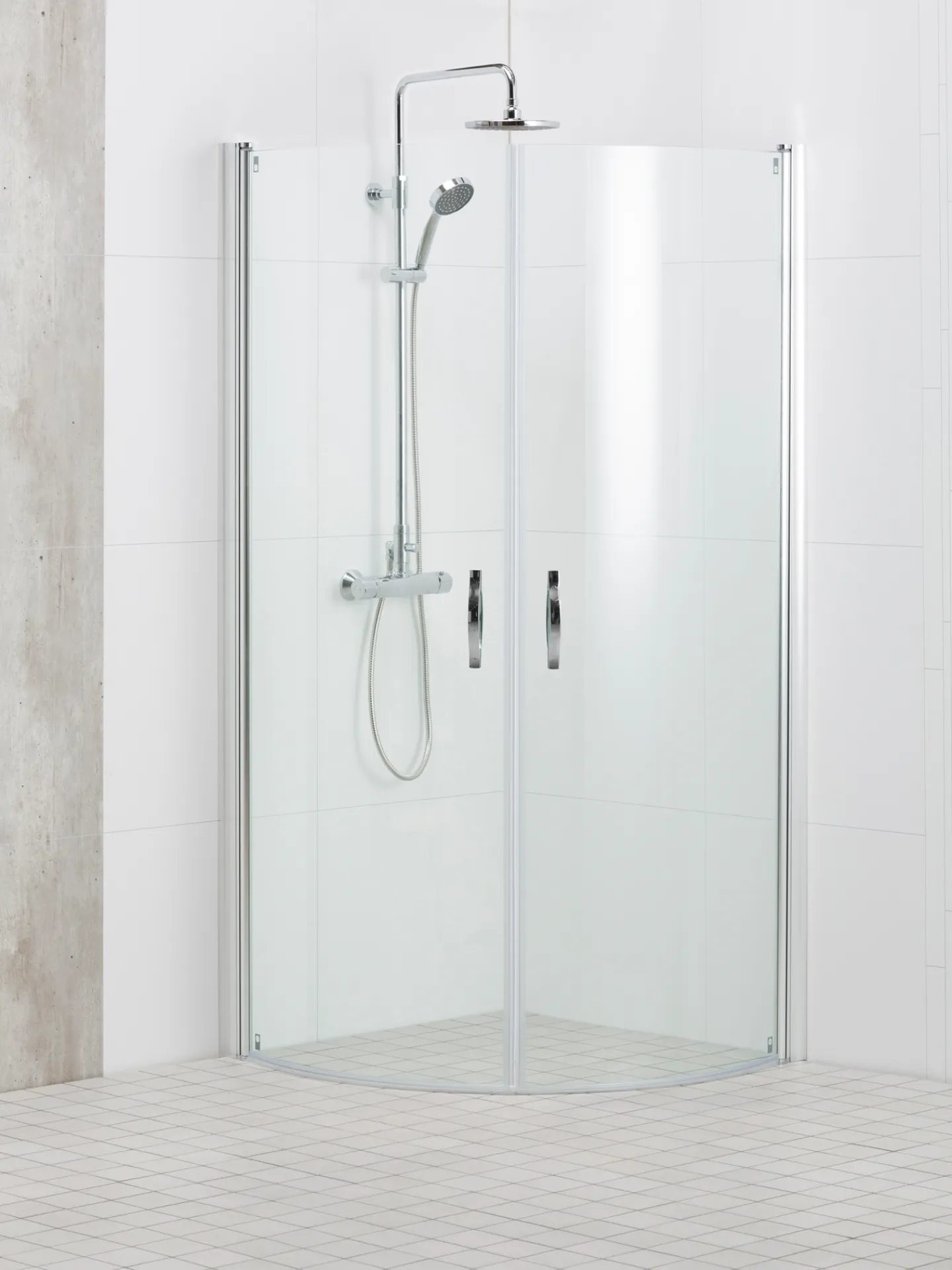 CELLO Duschar<DUSCHHÖRN OTTAWA 90X90 RUND KLARGLAS