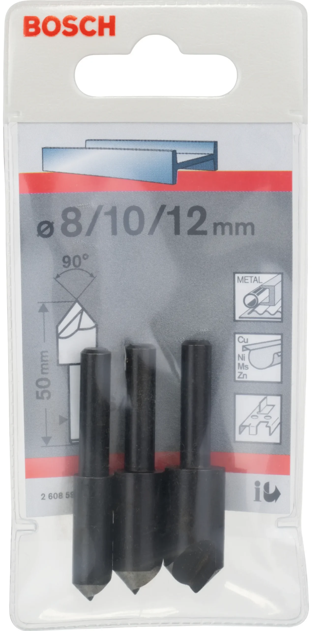 BOSCH FÖRSÄNKARE I SET 8/10/12MM 3ST Outlet