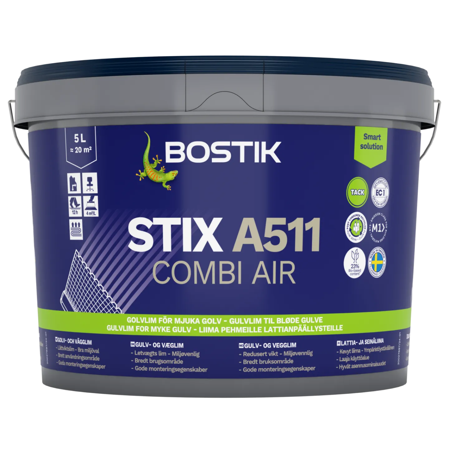 BOSTIK GOLVLIM VINYL STIX A511 5L, COMBI AIR New
