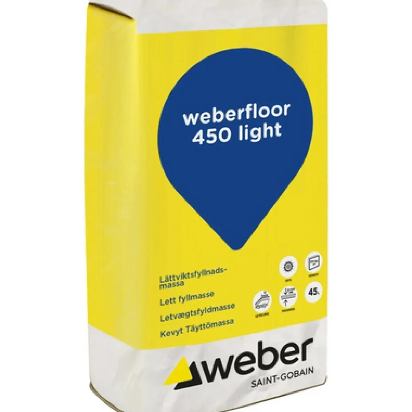 WEBER SAINT-GOBAIN GOLVSPACKEL WEBER FLOOR 450 LIGHT 45L Clearance