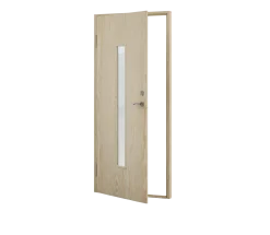 CELLO KALLFÖRRÅDSDÖRR 80X185 V AVLÅNGT FÖNSTER OBEHANDLAD New
