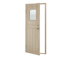 CELLO KALLFÖRRÅDSDÖRR 90X200 V GLASFÖNSTER OBEHANDLAD Sale