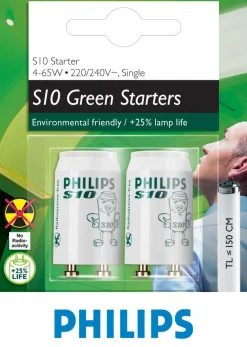 PHILIPS Glimtändare<LYSRÖRSTÄNDARE S10 2P PH SB
