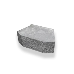 BENDERS MURSTEN MEGASTONE 150 RUNDHUGG, GRÅ H 385X220X150MM New