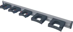 TOOLFLEX Redskapshållare<REDSKAPSHÅLLARE SKENA 90CM ALUM MONT/5 HÅLLARE SVART