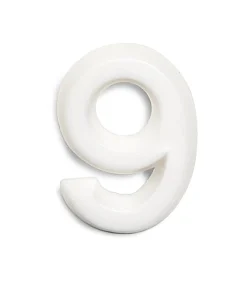 HABO Skyltar, Hussiffror Och Bokstäver<SIFFRA 9 1002 PLAST VIT 13MM, 1002 13 MM PLAST VIT 9