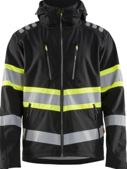 BLÅKLÄDER SOFTSHELLJACKA VARSEL 4494, 2513 SVART/VARSELGUL L Discount