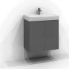 SVEDBERGS TVÄTTSTÄLLSSKÅP BLOC PLAN GRÅ 2DÖRR 60X57X35CM Hot