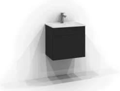 SVEDBERGS TVÄTTSTÄLLSSKÅP POEM PLAN SVART ASK 1LÅD PUSH 50X45X35CM Discount