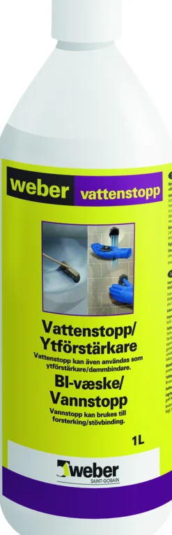 WEBER SAINT-GOBAIN VATTENSTOPP/YTFÖRST 1L BETONGTILLSATS,LAGRTID 36 MÅN
