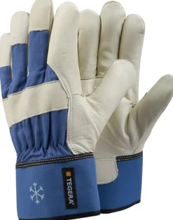TEGERA VINTERHANDSKE 206 LÄDER 11 BLÅ/BEIGE
